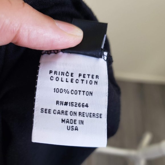 Prince Peter Basic Short Sleeve T-shirt Black Size Medium - Picture 9 of 10